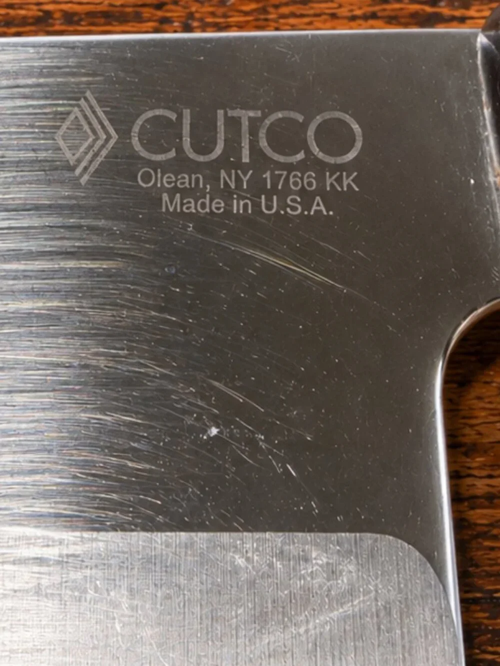 Cutco 1766 KK 7 Inch Santoku Knife Stainless Steel Made in USA Olean NY